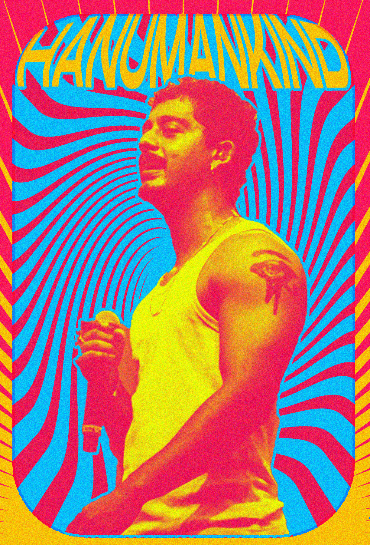 Psychedelic Musician Poster