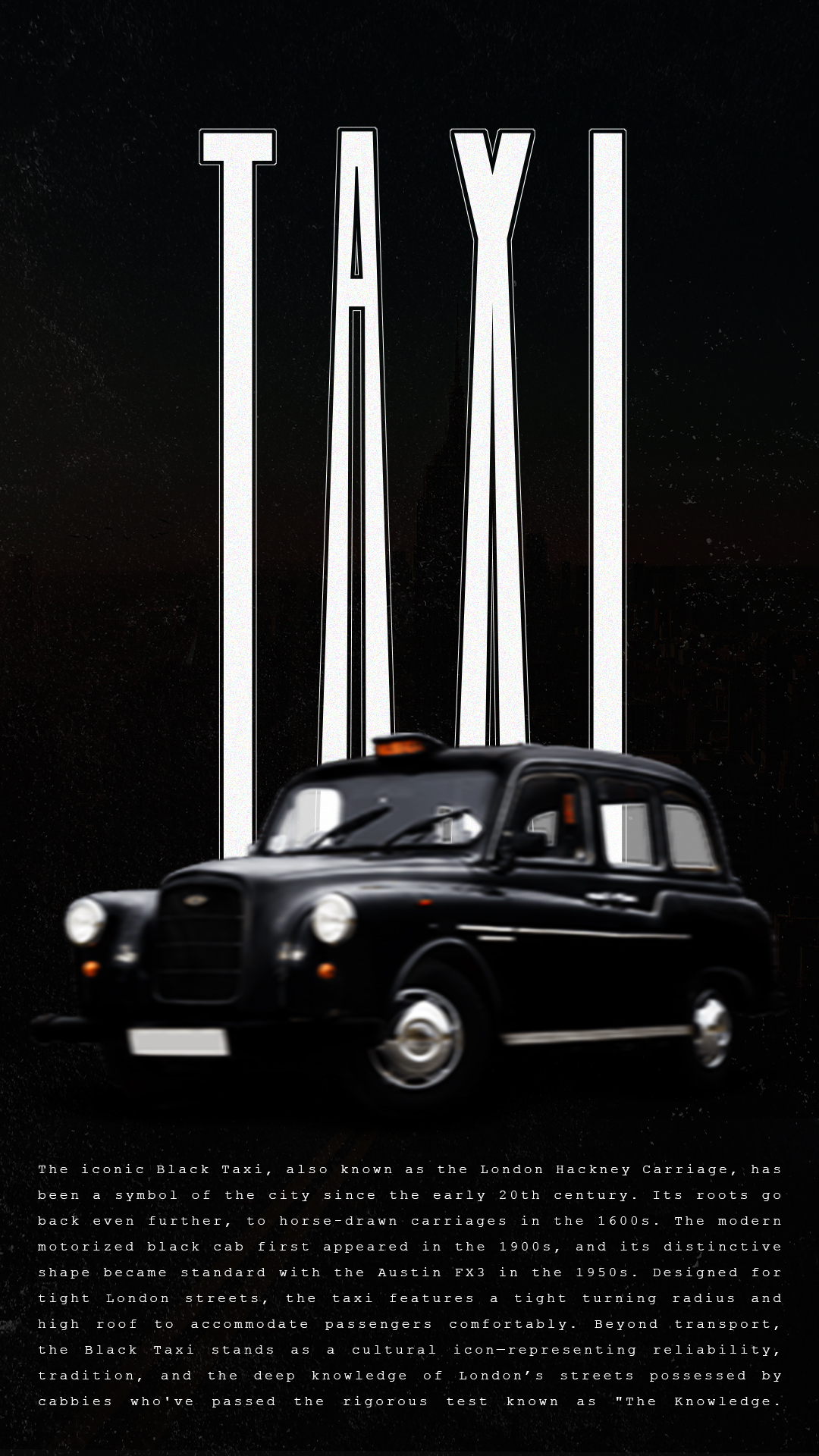 London Taxi Informative Poster