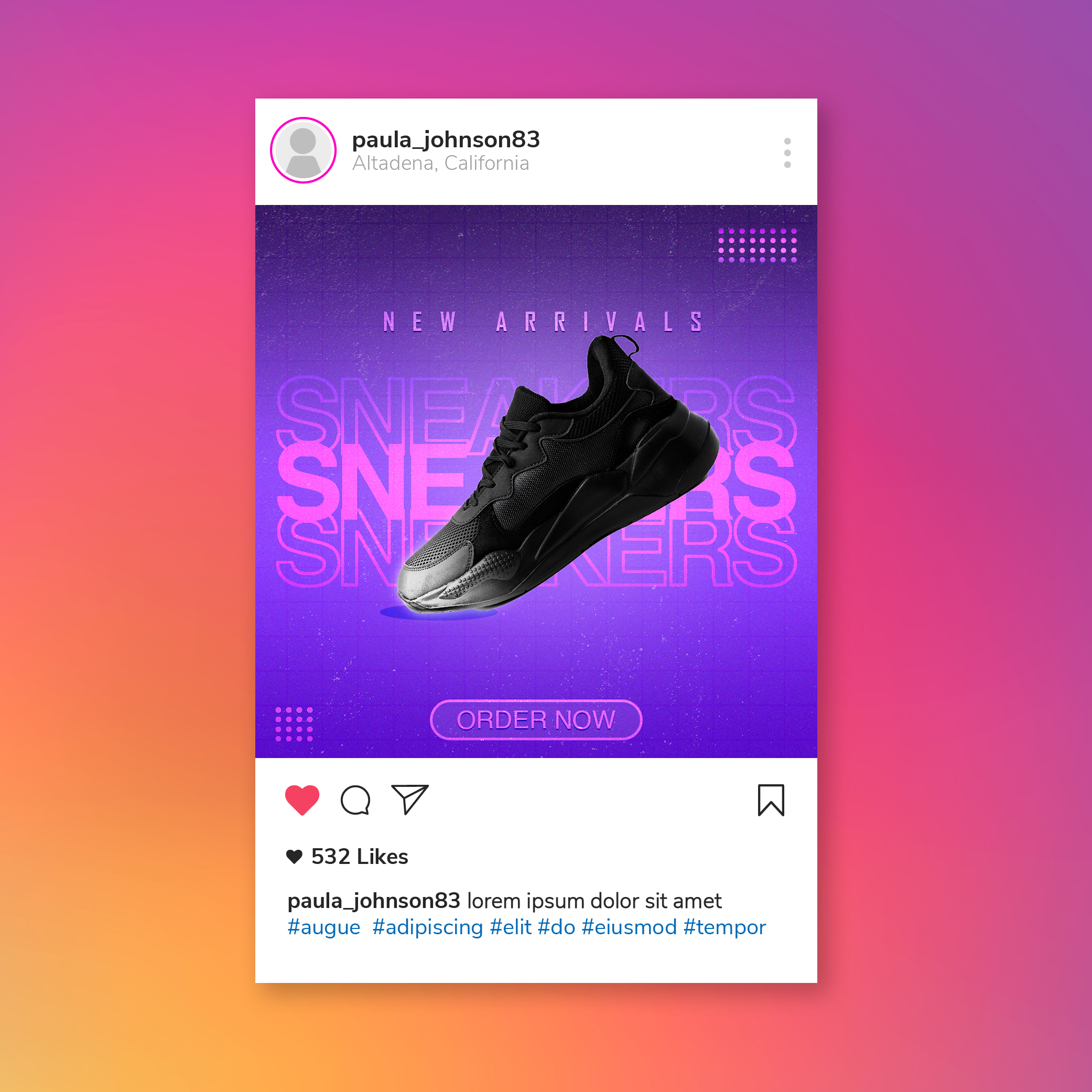Sneaker Social Media Post